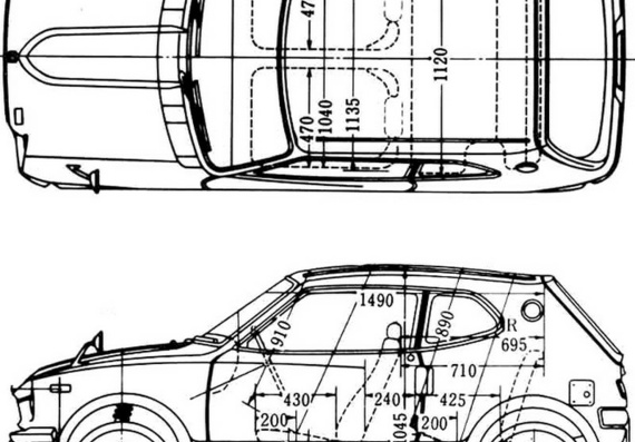 Honda Z (1971) (Honda Z (1971)) - drawings of the car